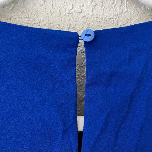 Project Runway women’s sleeveless asymmetrical hem midi swing dress, M, blue - Picture 4 of 8